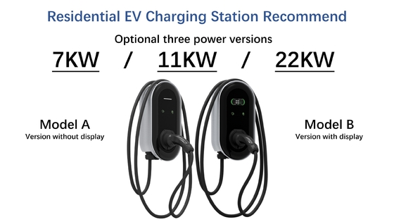 Caixa de carregamento de parede tipo 2 7KW 11KW 22KW Nível 1 2 EV UE Reino Unido FR Portugal