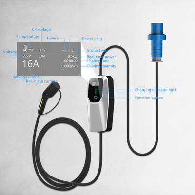 Tipo 1 3.5KW 7KW 11KW AC Nível 1 2 Wall Box Ev Carregador no estacionamento da rua
