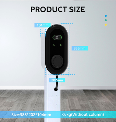 Estação de carregamento RS485 Ev ponto a ponto para carros ID4 Volkswagen e KIWI LCD Mini Ev