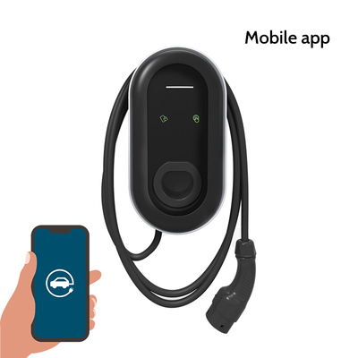 Estação de carregamento de veículos elétricos inteligentes de 7 kW com detecção de isolamento e detecção de temperatura da tomada