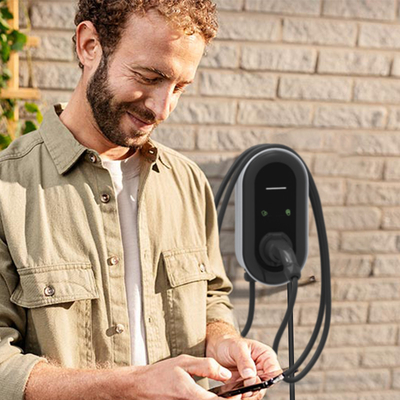 220V-380V Carregador de automóveis de 50 Hz montado na parede para piso EV IP54-IP67 Proteção AC RCD de vazamento