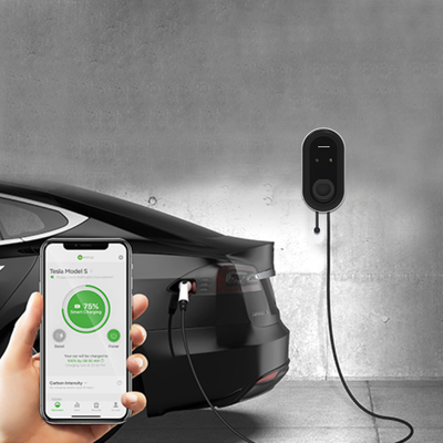 Estação de carregamento de veículos elétricos Wifi de 7 kW com detecção de isolamento e ligação de tipo 2
