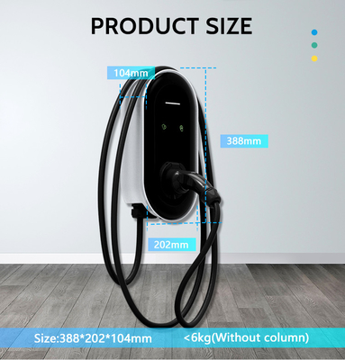 22kw EV Wallbox Charger 3 Phase Tipo 2 32a Estação de Carregamento para Domicílio 380v Voltagem de Entrada