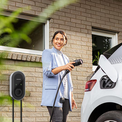 Carregador de veículos elétricos de tipo 2 de fase 3 32A para Tesla Model 3 portátil e frequência de rede de 50Hz±10Hz