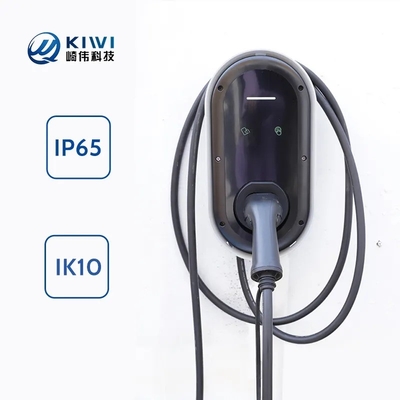 Carregador de nível 2 para veículos elétricos de 7 kW com tomada Ev tipo 2 e instalação em parede