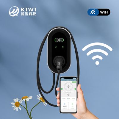 KIWI LCD Mini Opcc 220V Estação de Carregamento Tipo 2 Carregador EV CCS de 7kW para Carros Elétricos