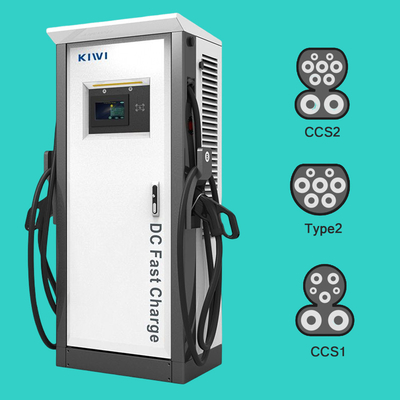 50Hz±10Hz Frequência de rede Chademo Tipo2 120KW EV DC Carregador para veículos elétricos