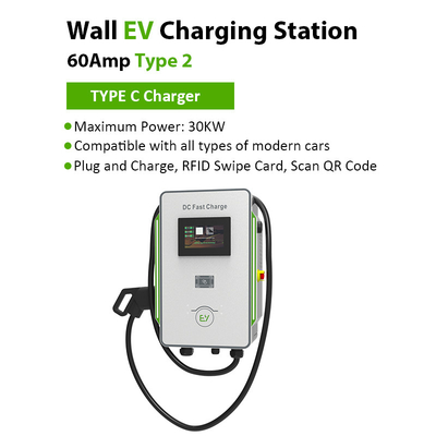 Estação de carregamento rápido de corrente contínua de 40 kW para veículos elétricos 30mA