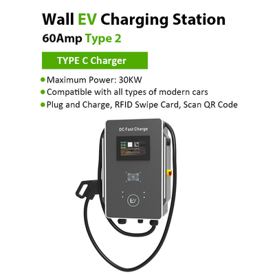 30 kW/40 kW Carregador de veículos elétricos para parque de diversões Parque de estacionamento Comunicação RS485