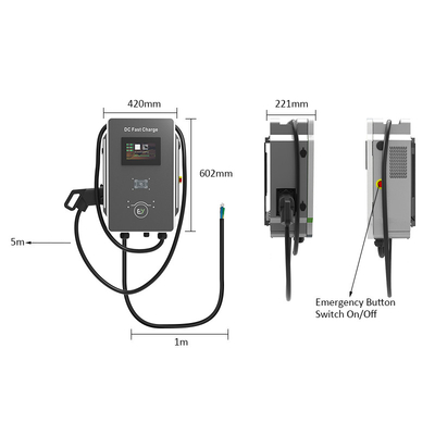 RS485 Comunicação ponto a ponto 30kW DC Nível 3 Carregador rápido para pilha de carregamento de Shenzhen
