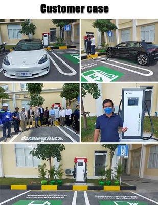 Estação de carregamento rápido de veículos elétricos de corrente contínua de 60 kW a 120 kW