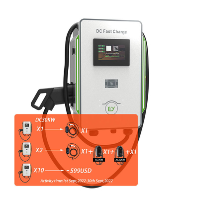 Carregador de caixa de parede DC 30kW 40kW Carros CCS 40A Carregador rápido EV 600V Frequência de rede 50Hz