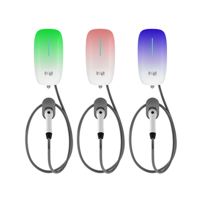 Carregador de automóvel portátil de carga rápida de 7 kW DC 220V EV com detecção de temperatura de conexão e suporte de piso montado na parede