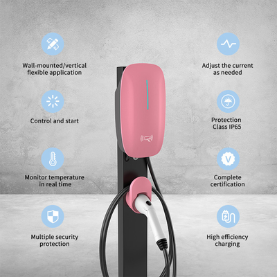 7kw 11kw 22kw Tipo 1 Tipo 2 Gbt Estação de carregamento AC EV Método de inicialização e cobrança APP QRCode com USB Download