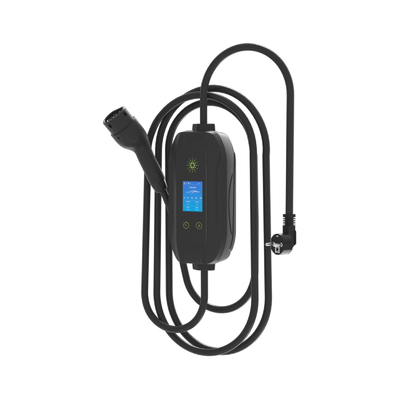 Carregador de veículos elétricos portátil de fase única montado na parede de 3,5 kW com carga por tomada e detecção de isolamento