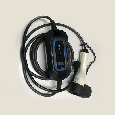 3.5KW Nível 2 Estação de carregamento de EV portátil Tipo 2 IEC 62196 Ajustável 8-32A Corrente AC Fugas Tipo B RCD 30mA 6mA para casa
