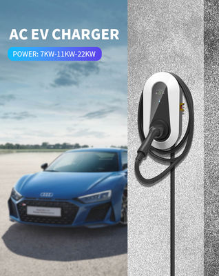 Estação de recarga de veículos elétricos de 22 kW 32A 3 Fase Nível 2 Tipo 2 Carregador de automóveis elétricos ECM-RED